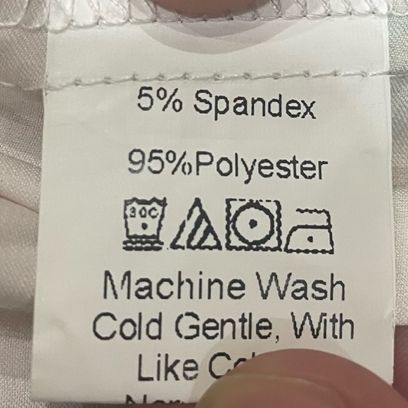 Green & orange abstract patterned satin dress / XS / Excellent condition - Picture 12 of 13